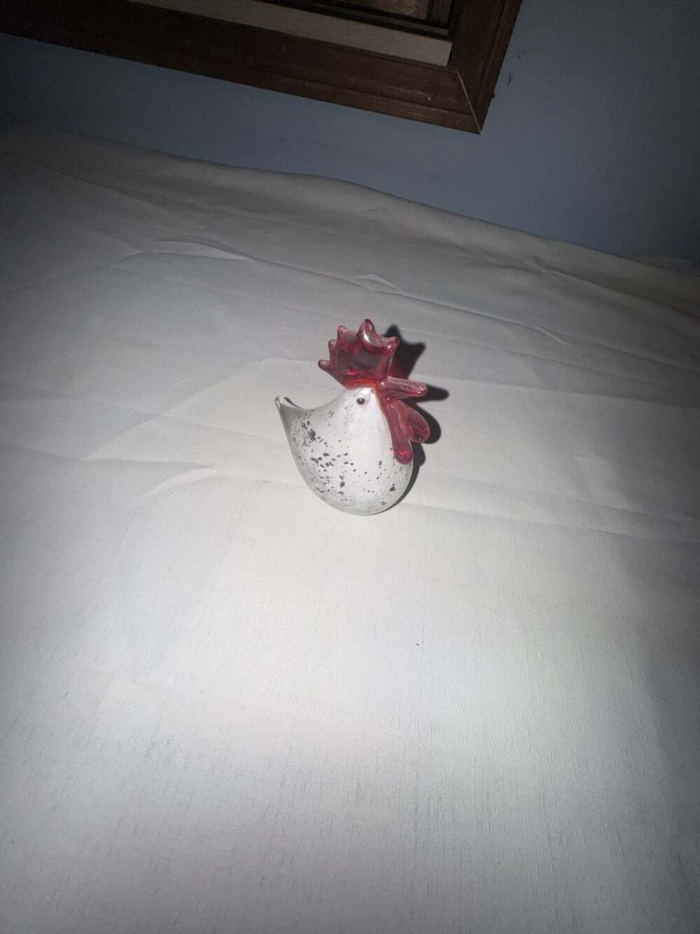 Murano Style Hand Blown Art Glass Rooster Chicken Figurine Paperweight